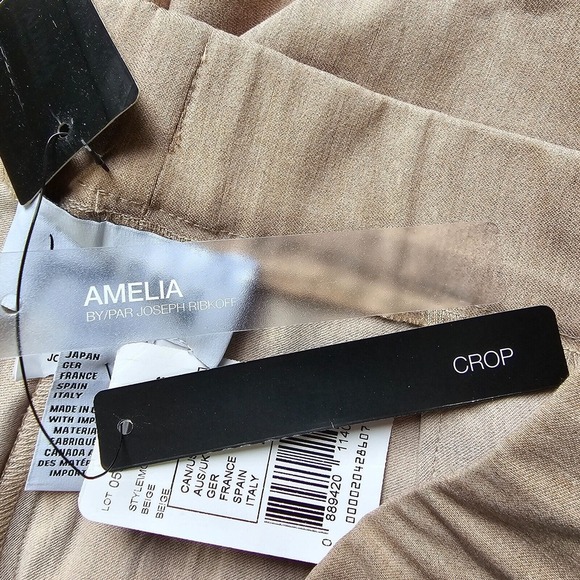 Joseph Ribkoff Pants Womens Size 6 Beige‎ Amelia Crop Tapered Pull On - Picture 7 of 14